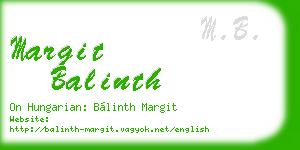 margit balinth business card